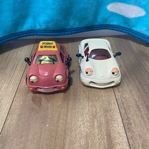 Red and White Toy Cars Set chevron cars